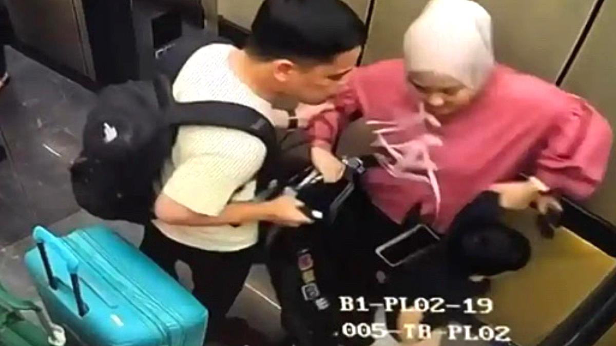 Viral CCTV Orang Tua Pukul dan Tendang Anak di Lift, Netizen Geram